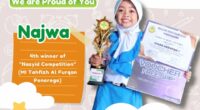 Congratulation Najwa  - 4th winner of Nasyid Competition (MI Tahfizh Al Furqon Ponorogo)