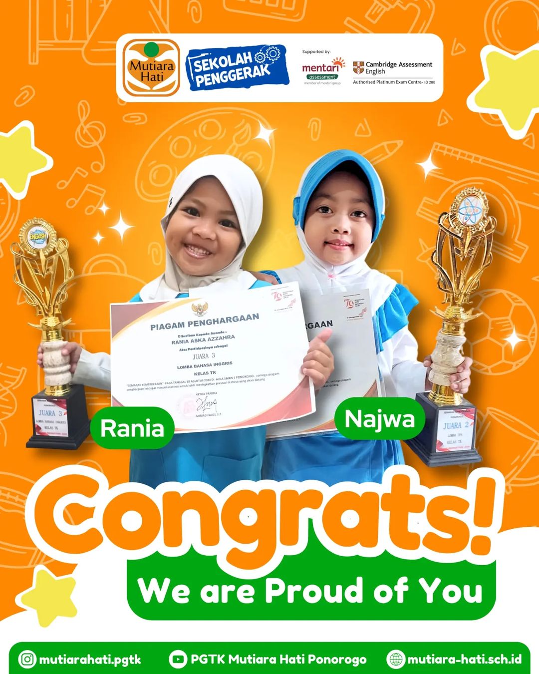 Congratulation 🎉🎉🎉 Najwa & Rania