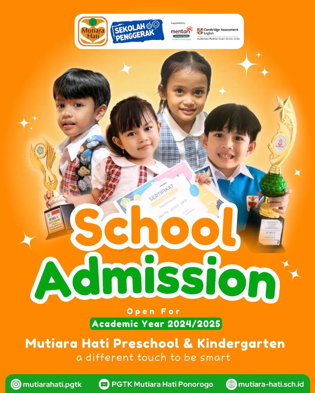 Pendaftaran Siswa Baru Mutiara Hati ; Preschool & Kindergarten Ponorogo